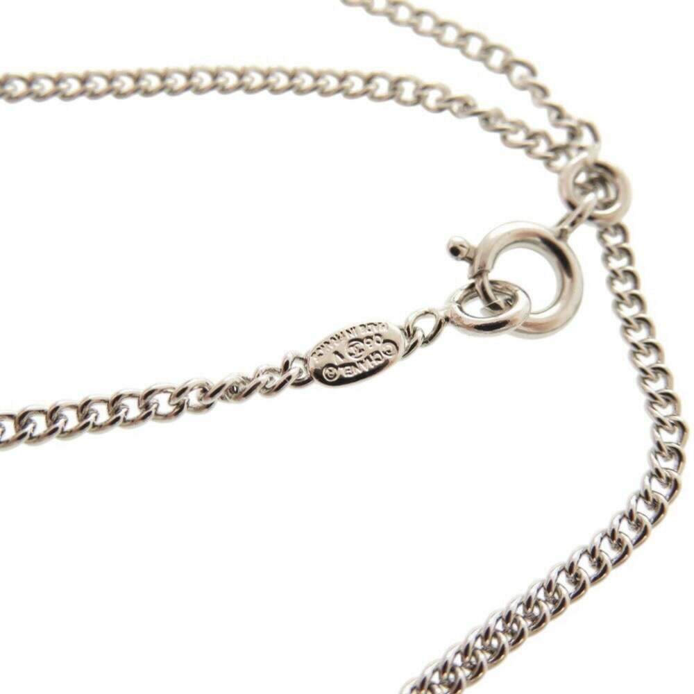CHANEL Authentic Silver Logo Necklace - Picture 6 of 7